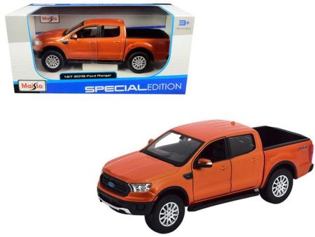 MAISTO 1:27 2019 FORD RANGER 4 DOOR CAB ORANGE DIECAST MODEL Discount