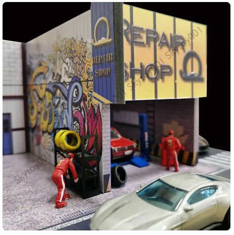 1 64 Scale Auto Repair Shop Diorama on Sale