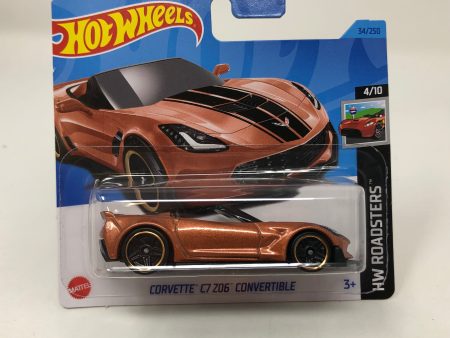 Chevy Corvette C7 Z06 #34 * Bronze * 2023 Hot Wheels Short Card Case P Online Hot Sale