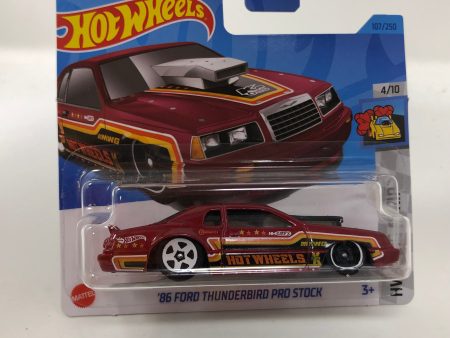 86 Ford Thunderbird Pro Stock #107 * Burgundy * 2023 Hot Wheels Case P Online Sale