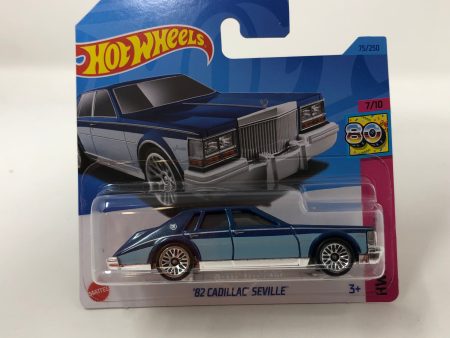 82 Cadillac Seville #75 * Blue * 2023 Hot Wheels Short Card Case P For Discount