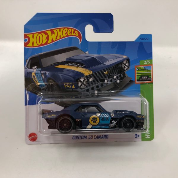 Custom  68 Camaro #228 * Blue * 2023 Hot Wheels Case P Sale