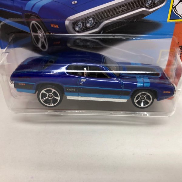 71 Plymouth GTX #166 * Blue * 2023 Hot Wheels Short Card Case P Fashion