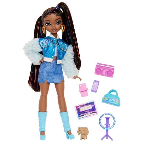 Barbie-Équipe de Rêve Brooklyn-Poupée et 8Accessoires Cheap