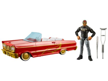 WWE Lucha Low Rider Vehicle Set With Rey Mysterio Main Event Action Figure & Toy Car Discount